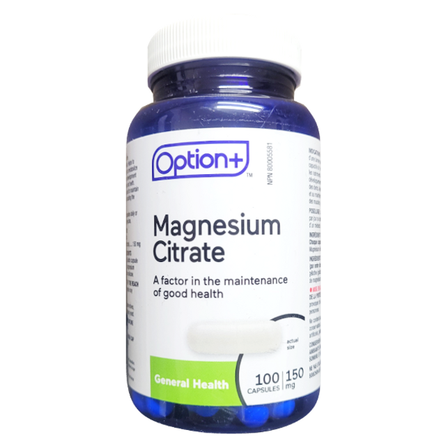 Option+ Magnesium Citrate 150mg 100 Capsules