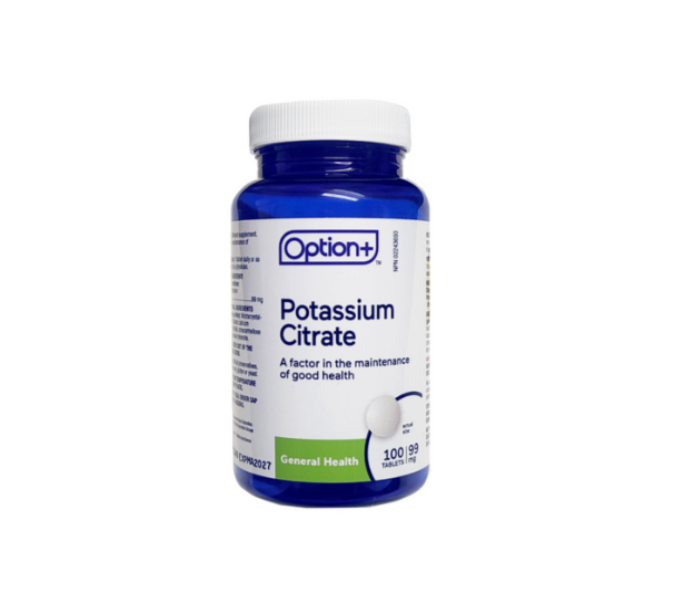Option+ Potassium Citrate 99mg 100 Tablets