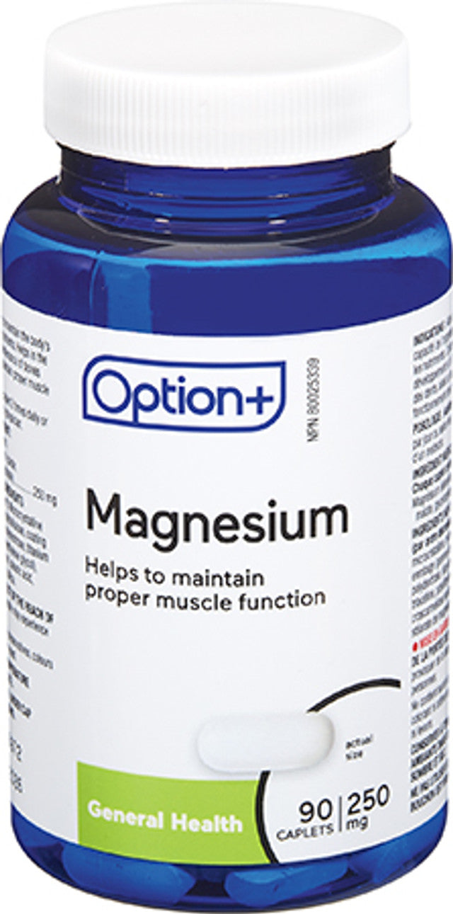 Option+ Magnesium 250mg 90 Caplets