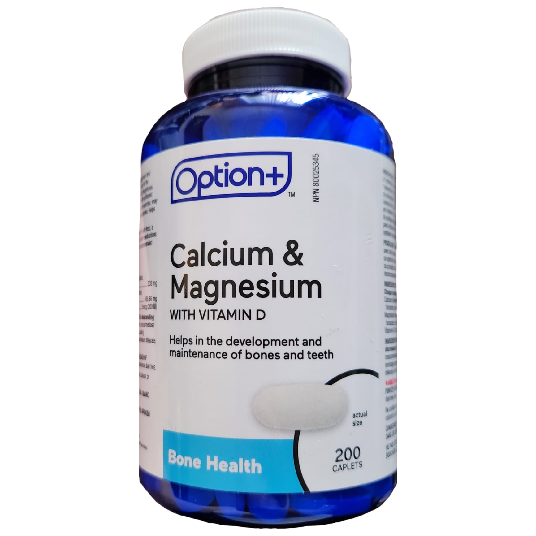 Option+ Calcium & Magnesium 200 Caplets