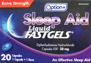 Option+ Sleep Aid Liquid Fastgels 20 Capsules