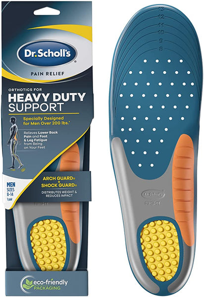 Dr. Scholl’s Pain Relief Orthotics for Heavy Duty Support for Men, 1 Pair, Size 8-14
