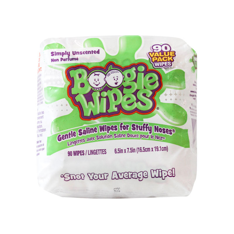 Boogie Wipes Natural Saline Wipes 90 Count
