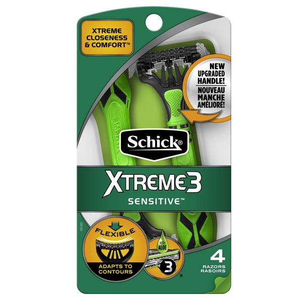 Schick Xtreme 3 Sensitive 4 Razors – Pharmacy For Life