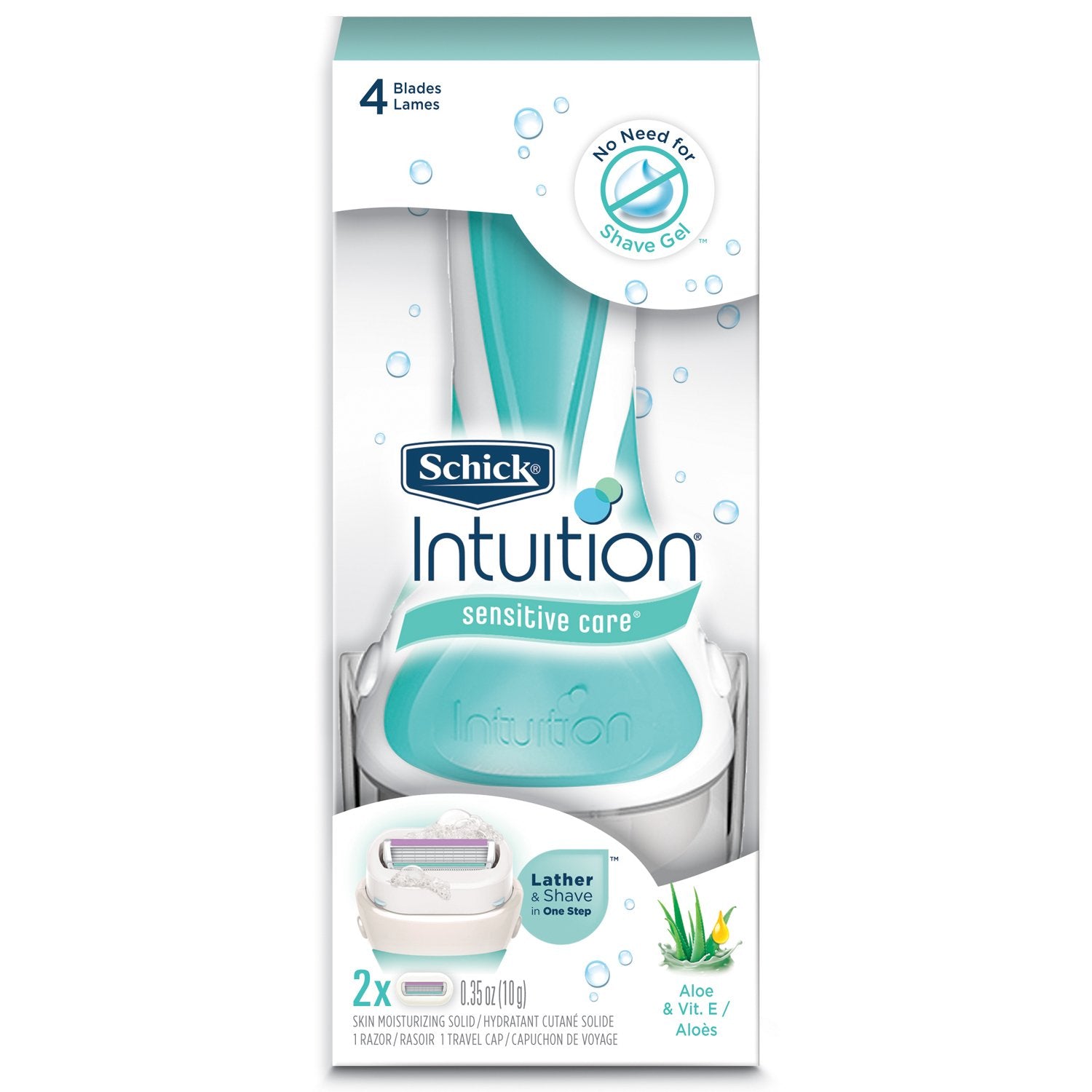 Schick Intuition Sensitive Care Razor 2 Cartridges