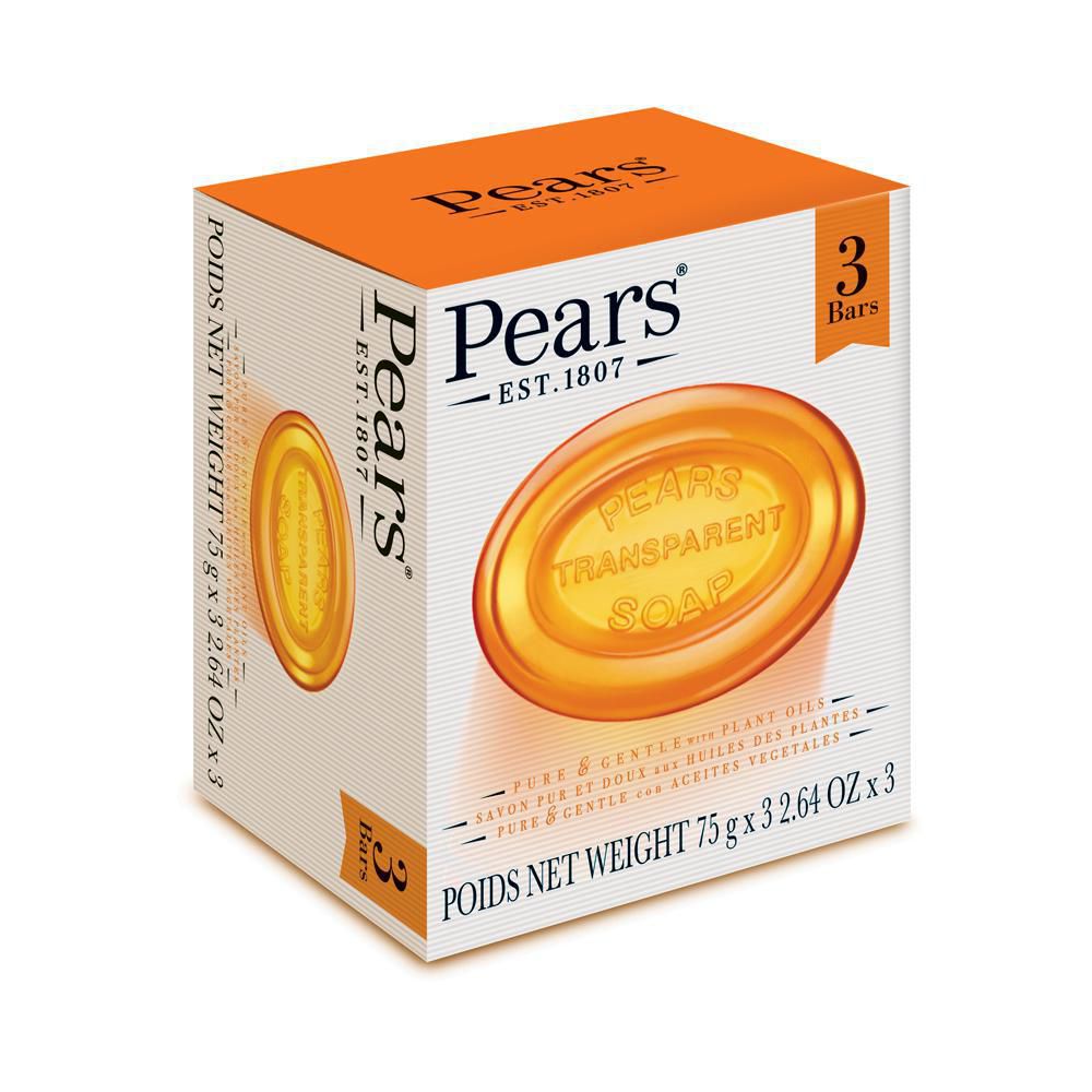 Pears Transparent Soap 3x75g Bars