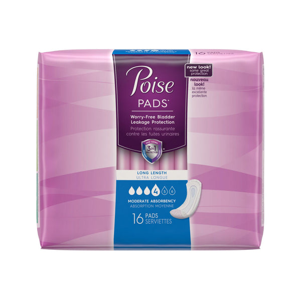 Poise Pads Long Length Moderate