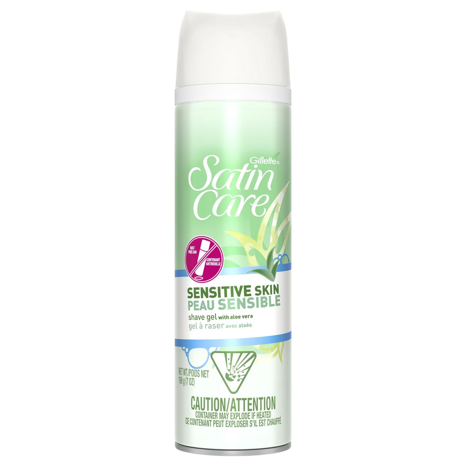 Gillette Satin Care Sensitive Skin Shave Gel with Aloe Vera 198g