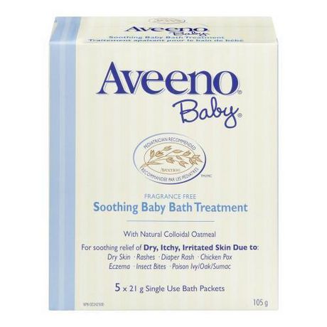 Aveeno Baby Eczema Care Soothing Bath Treatment 5x21g Single Use Bath Packets