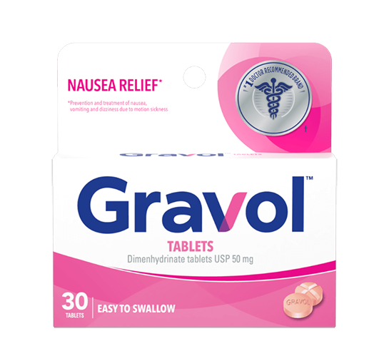 Gravol Easy to Swallow Tablets 50mg 10 Filmkote Tablets