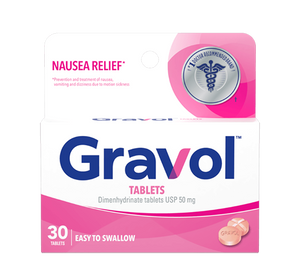 Gravol Easy to Swallow Tablets 50mg 10 Filmkote Tablets