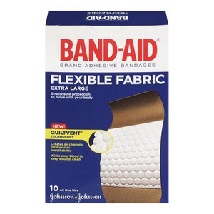 Band-Aid Flexible Fabric Extra Large 10 Bandages