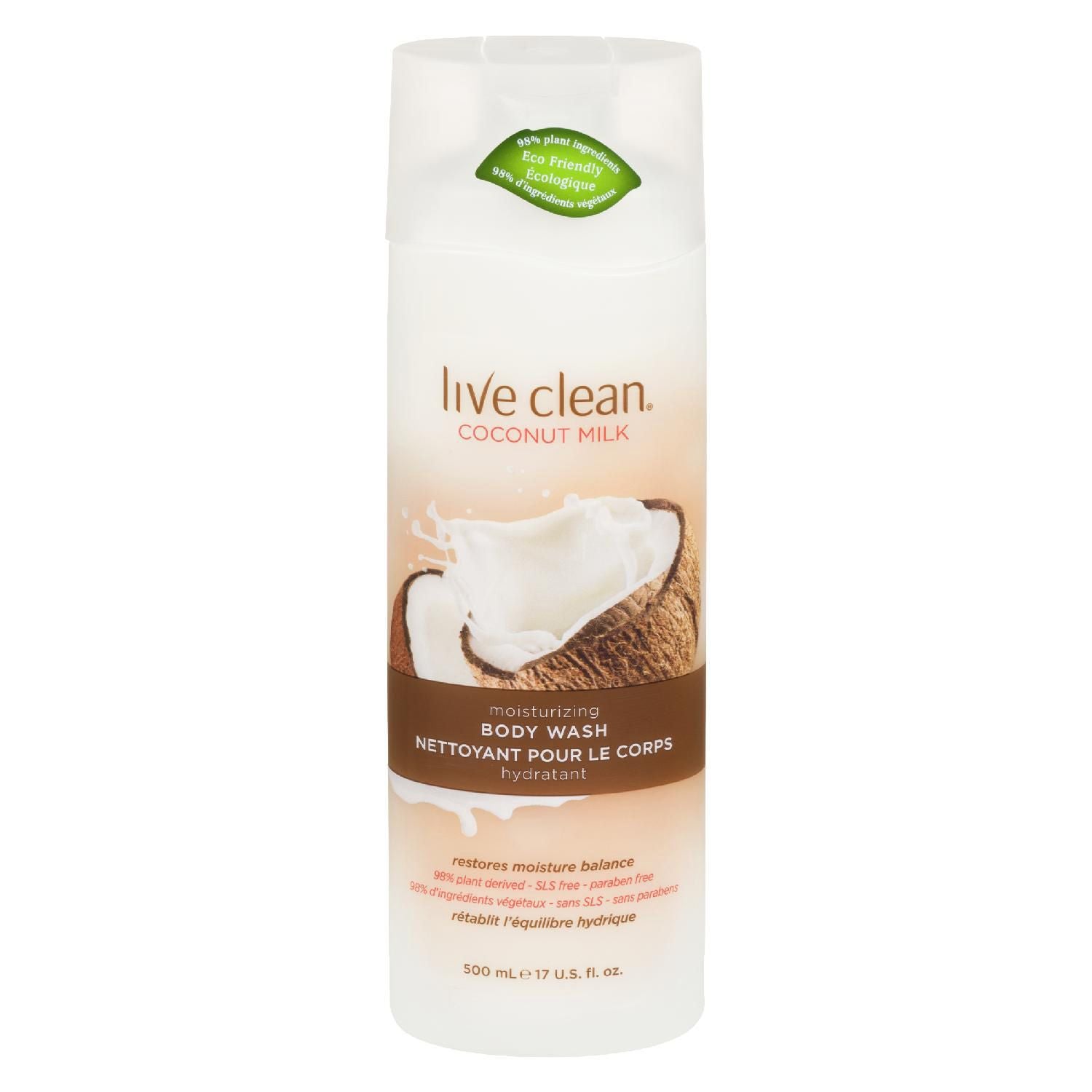 Live Clean Coconut Milk Body Wash 500ml