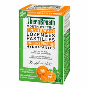 Thera Breath Dry Mouth Lozenges 72 Wrapped Lozenges Mandarin + Mint
