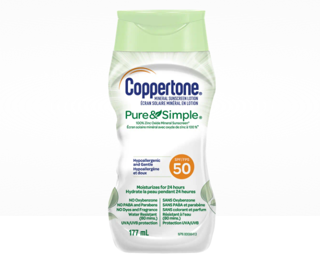 Coppertone Pure & Simple Lotion SPF 50 177ml