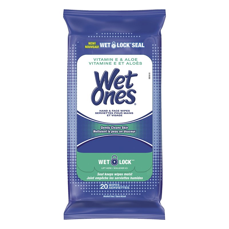 Wet Ones Hand & Face Wipes 20 Wipes