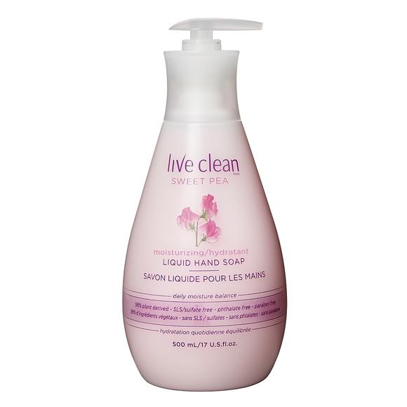Live Clean Sweet Pea Liquid Hand Soap 500ml