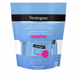 Neutrogena All-in-One Make-up Removing Cleansing Wipes Singles 20 Wipes